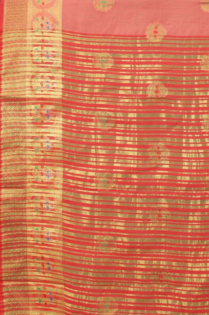 Women's Pure Cotton Woven Saree With Unstiched Blouse Piece view 6
