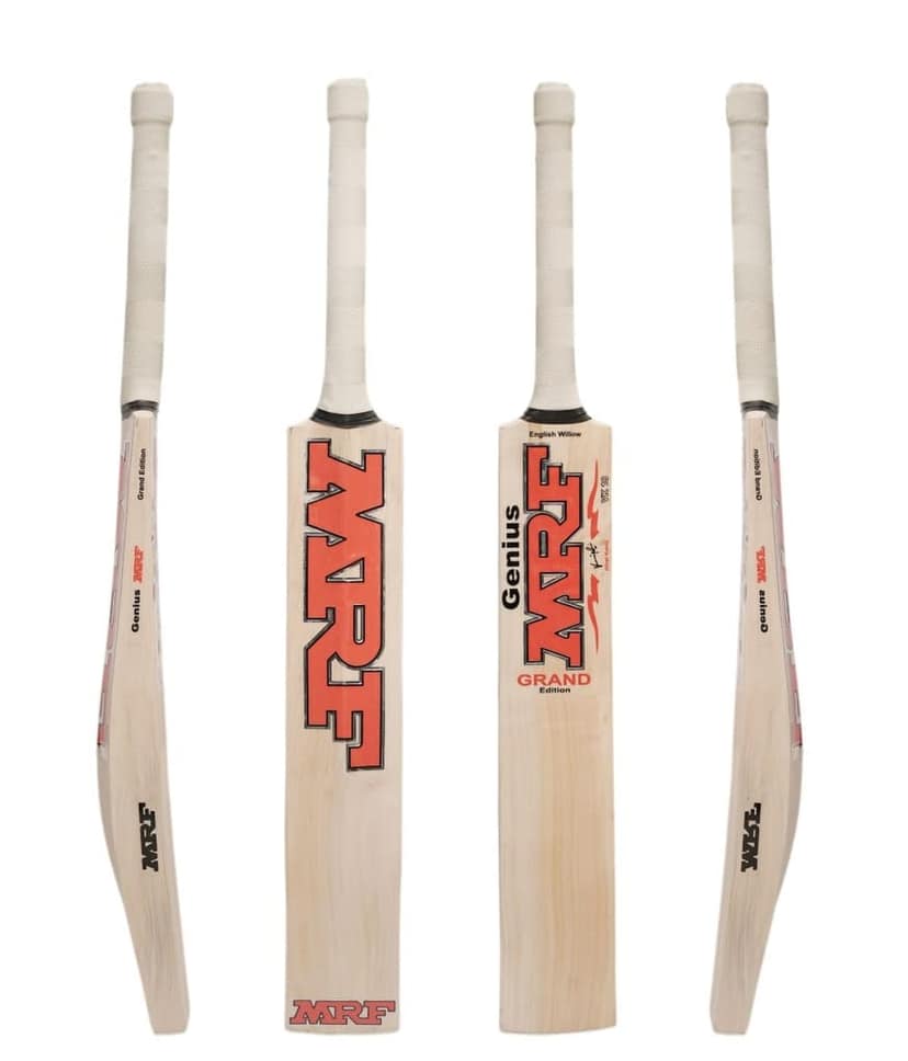 TEKNAXO | MRF Stickered Lightweight English Willow Cricket Bat for Adults | Full Size | Power Hitting | Tournament-Ready | Season Ball Compatible