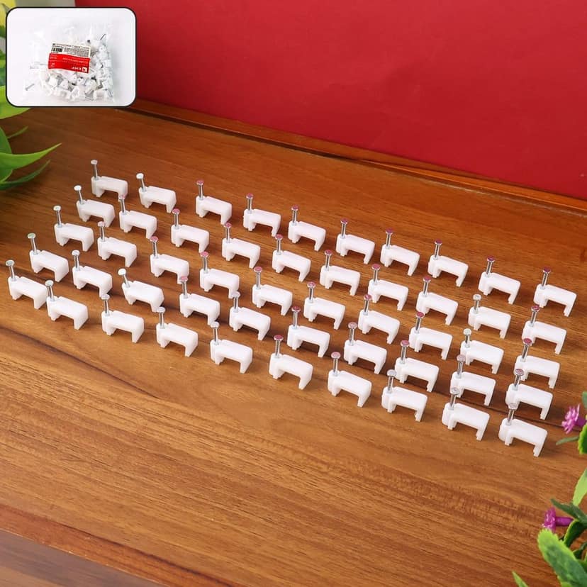 8mm Nail Cable Clips Set (50 Pc) view 3