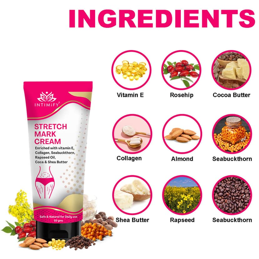 Intimify Stretch Mark Cream, Stretch Mark Remover, Scar Cream, Firming Cream 50 g view 3