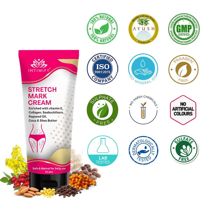 Intimify Stretch Mark Cream, Stretch Mark Remover, Scar Cream, Firming Cream 50 g view 6