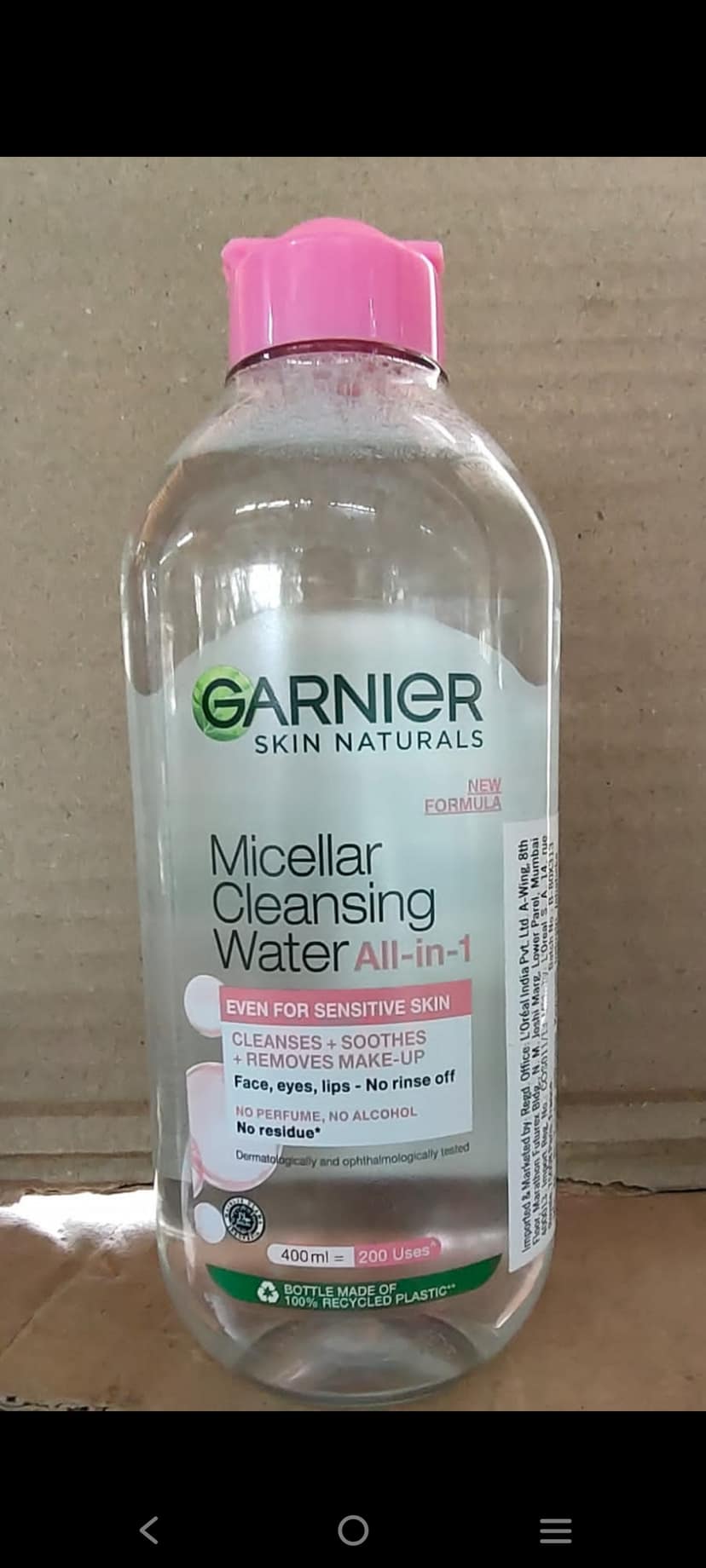 Garnier micellar cleansing water