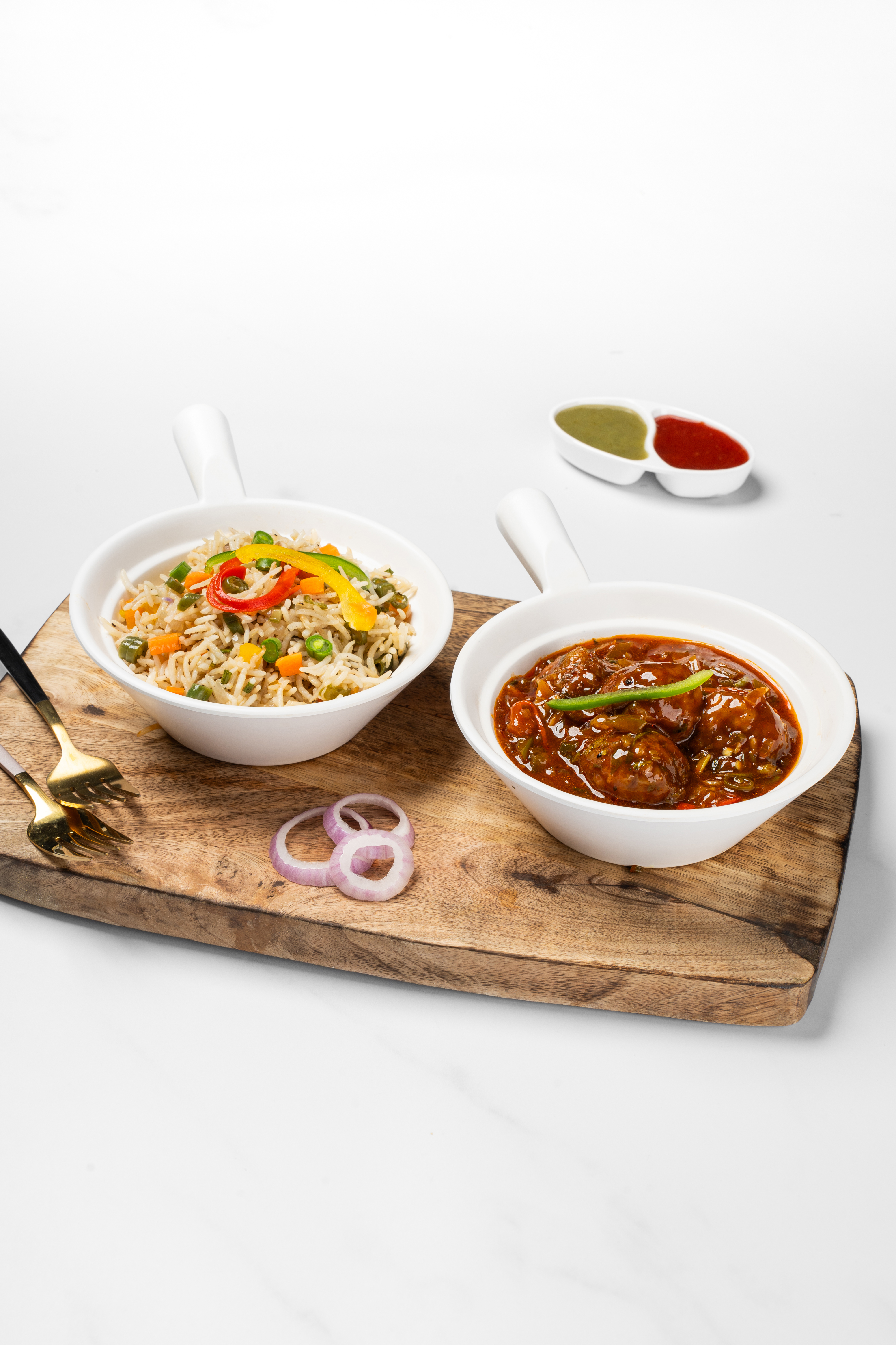 VEG FRIED RICE - VEG MANCHURIAN GRAVY