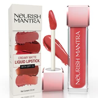 Nourish Mantras Ishq vala Red Lipstick (3.5ml)/ Bold Rush Creamy Matte Liquid Lipstick with SPF/ Water Proof/ Smudge Proof/ Transfer Proof/ Long Lasting/ Suits All Skin Tones
