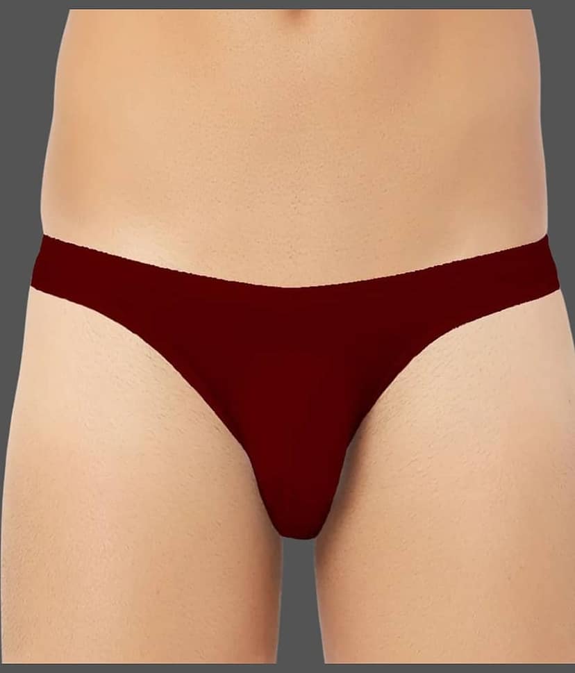Bruchi Club Pack of 1 Modal Bikini For Men's ( Maroon ) view 2