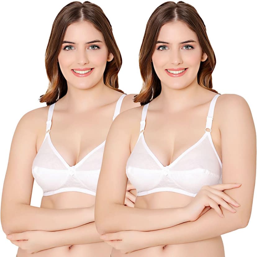 Bodycare polycotton wirefree adjustable straps comfortable non padded bra-1513SS