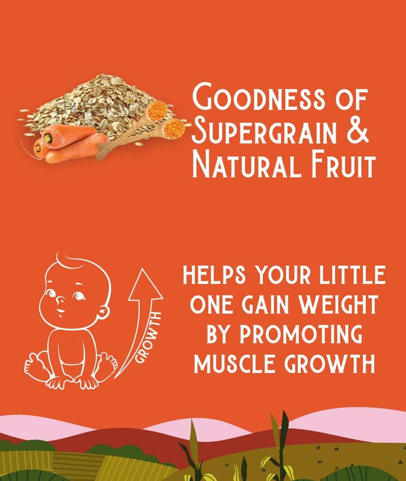HUNGRY KOALA Cereal Made With Natural Ingridients Oats Carrot Sprouted Moong & Dates For Kids To Grow Healthy No Preservative Or Additives Or Maida 200 Grams Pack of 2 view 4
