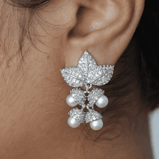 RODIYAM PLATED AD CZ stone Earringsearrings for women | earrings for girl | earrings for girls | women earrings stylish | women earrings set | women earrings