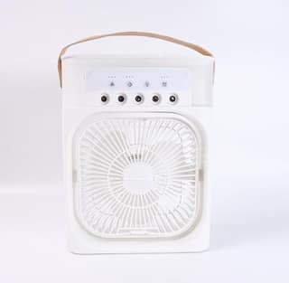 DHRUVINSRI Portable Humidifying Air Cooling Fan with Display Mist Function High Speed Air Circulation Mini Cooler with Handle for Home Office Desk Personal Cooling Device 1 Pc