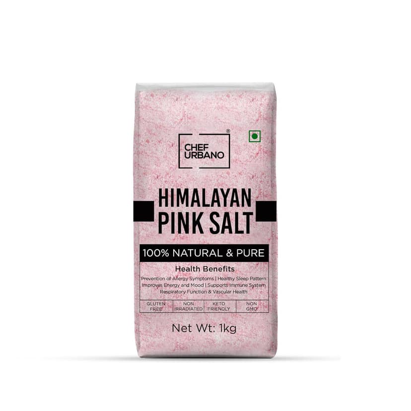 Chef Urbano Himalayan Pink Salt Pouch 1 Kg (MRP: Rs. 225/-)