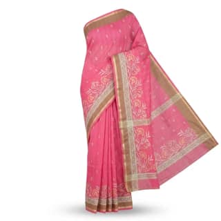 Pink Ikat Sambalpuri Saree
