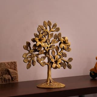 Golden Brass Tree of Life Sculpture