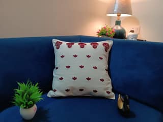 Luxury Hand Embroidered Decorative Throw Pillow Cover With Insert