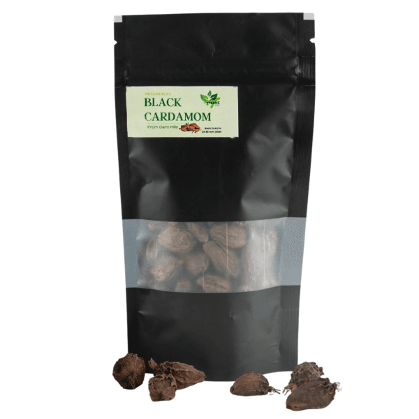 Premium Whole Black Cardamom (Badi Elaichi) | 100% Naturally Grown in Meghalaya - 50 gm