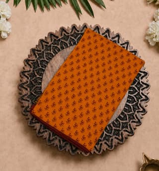 Handcrafted Bagh Print Modal Silk Saree
