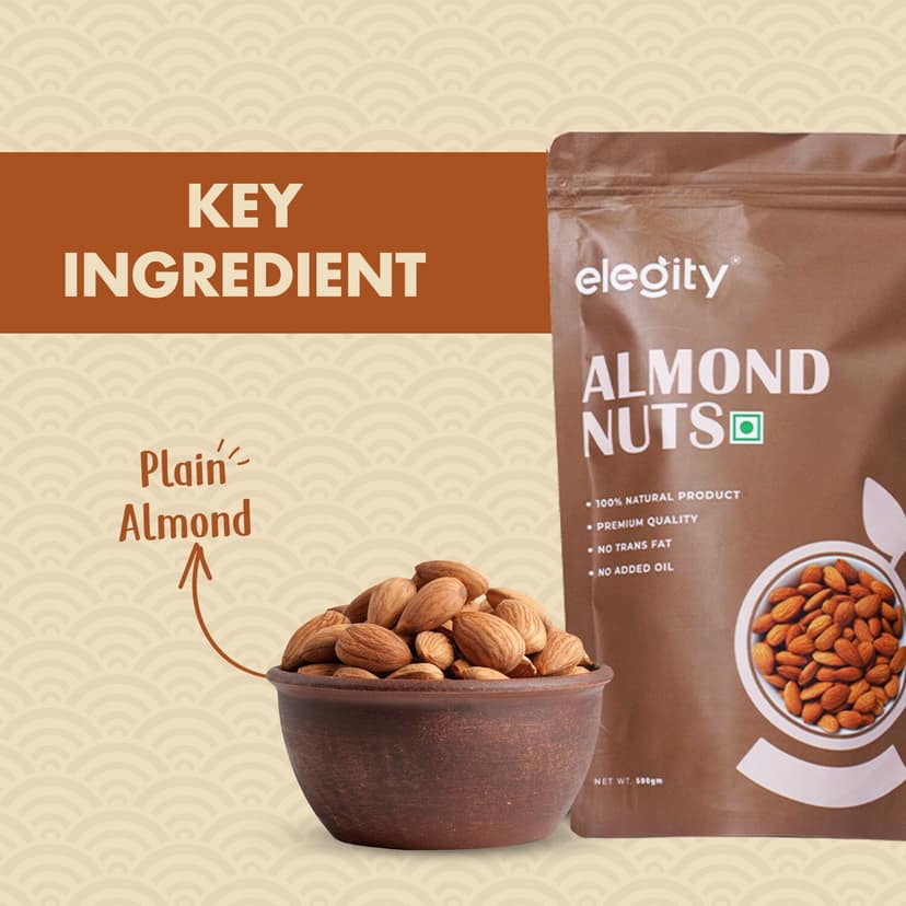 ELEGITY Dry Fruit Combo Pack | California Almonds, W320 Cashew (500 gm each) |100% natural |No added preservatives | Nutritious and Delicious Snacks view 2