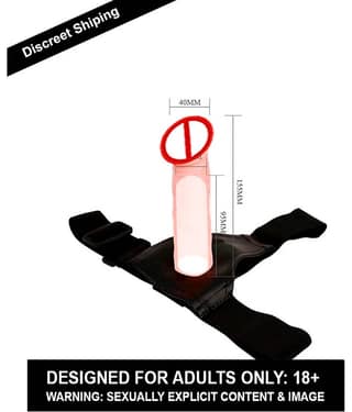 7 Inch Ditachble Strap On Realistic Hollow Penis Dildo With Belt Sex Toy For Women