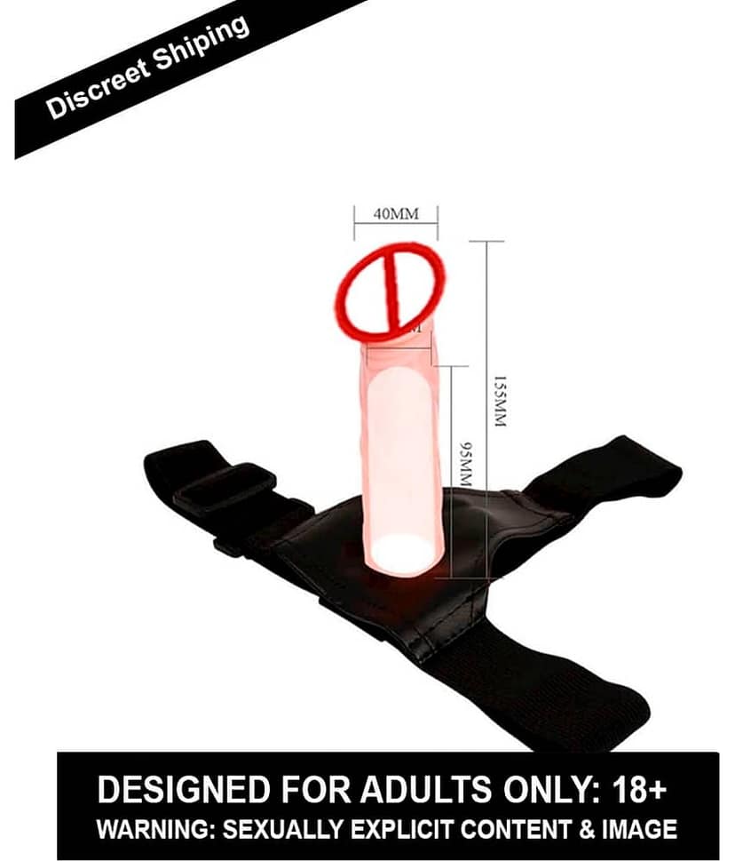 7 Inch Ditachble Strap On Realistic Hollow Penis Dildo With Belt Sex Toy For Women
