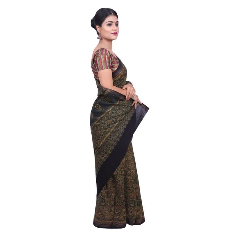 HANDLOOM CHANDERI SAREE- MERCERISED(COTTON+SILK MIX) WITH BLOUSE (SKU - 3I0120030422 SAREE- 95)