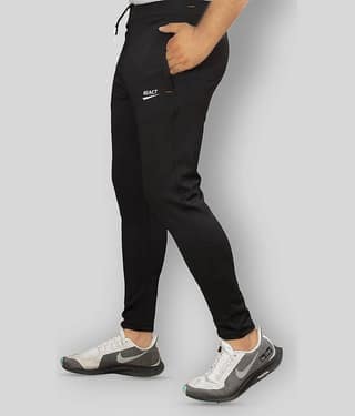 react - Black Polyester Men's Trackpants ( Pack of 1 )
