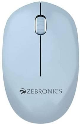 ZEBRONICS Zeb CHEETAH Wireless mouse with 1600 DPI, High accuracy, Ergonomic design Wireless Optical Mouse (USB 2.0, Blue)