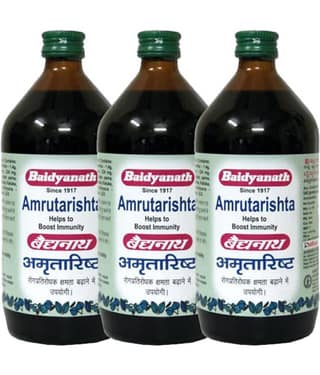 Baidyanath Amrutarishta Bacterial Infection Liquid 450 Ml Pack of 3