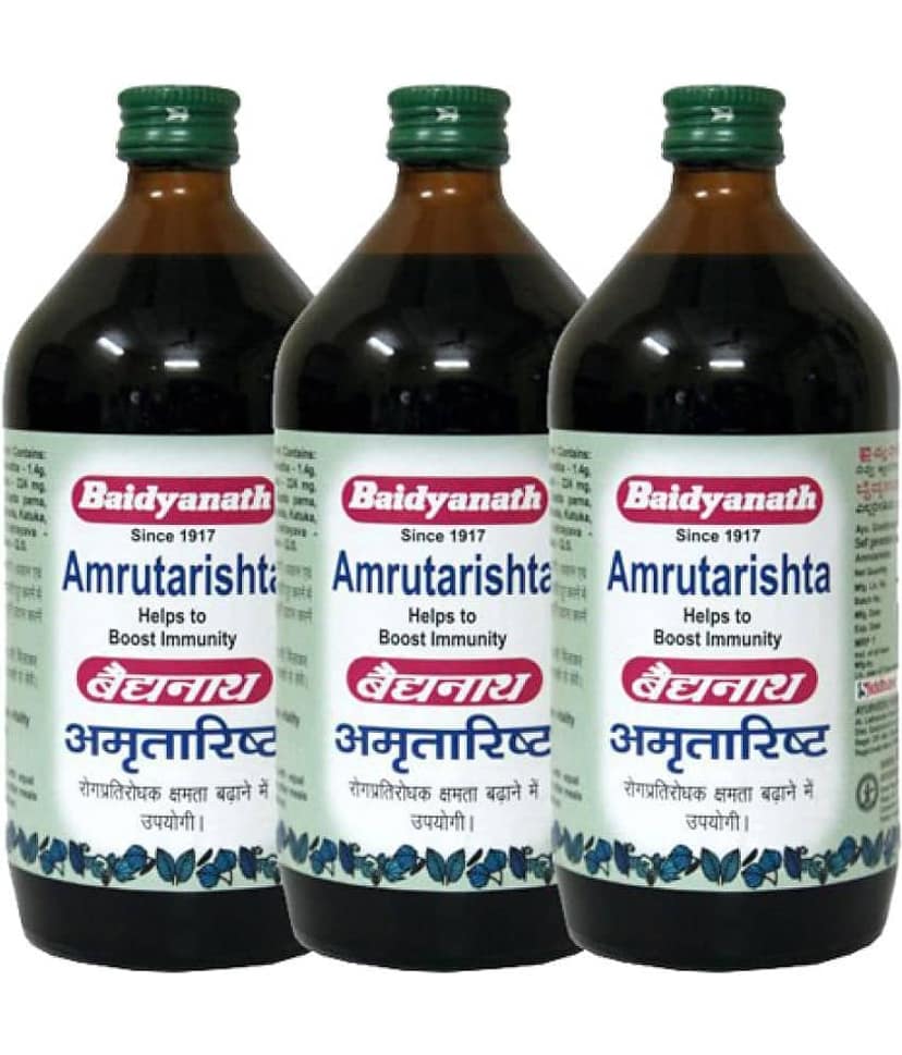 Baidyanath Amrutarishta Bacterial Infection Liquid 450 Ml Pack of 3