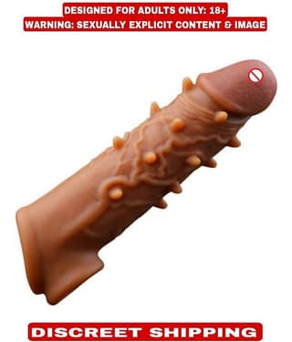6 INCH PREMIUM QUALITY SILICONE DOUBLE HOLE REUSABLE PANIS SLEEVE FOR MEN BY KAMAHOUSE (LOW PRICE SEX TOY)