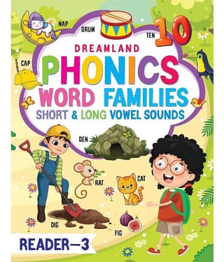 Phonics Reader - 3 (Word Families Short and Long Vowel Sounds) Age 6+ - Early Learning Book