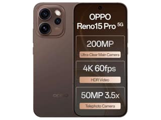 Oppo Reno 15 Pro 5G Smartphone, 12GB RAM, 256GB Storage, Elegant Design - Cocoa Brown