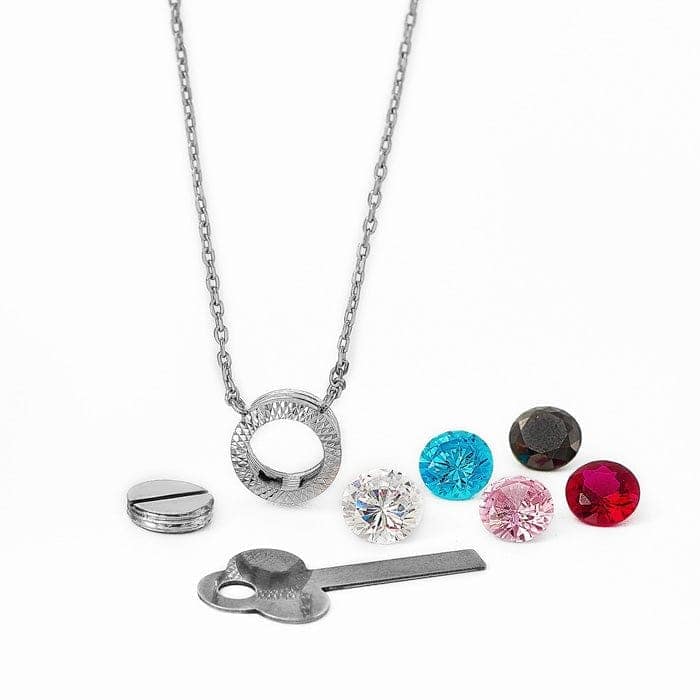 Silver Fairytail Necklace (5 in 1 Crystal) view 6