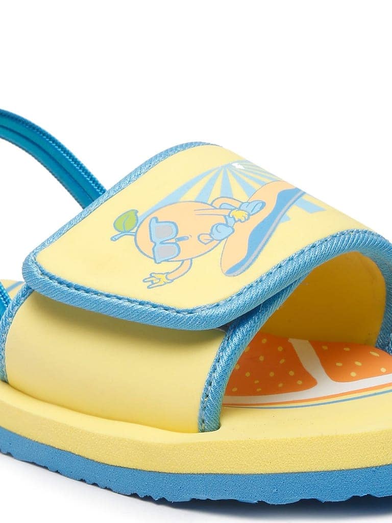 ONYC Surfing Yellow Sliders for Kids (Unisex) view 2