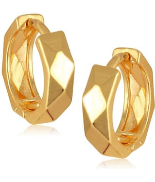 VIVASTRI Golden Clip-Ons Earrings ( Pack of 1 )