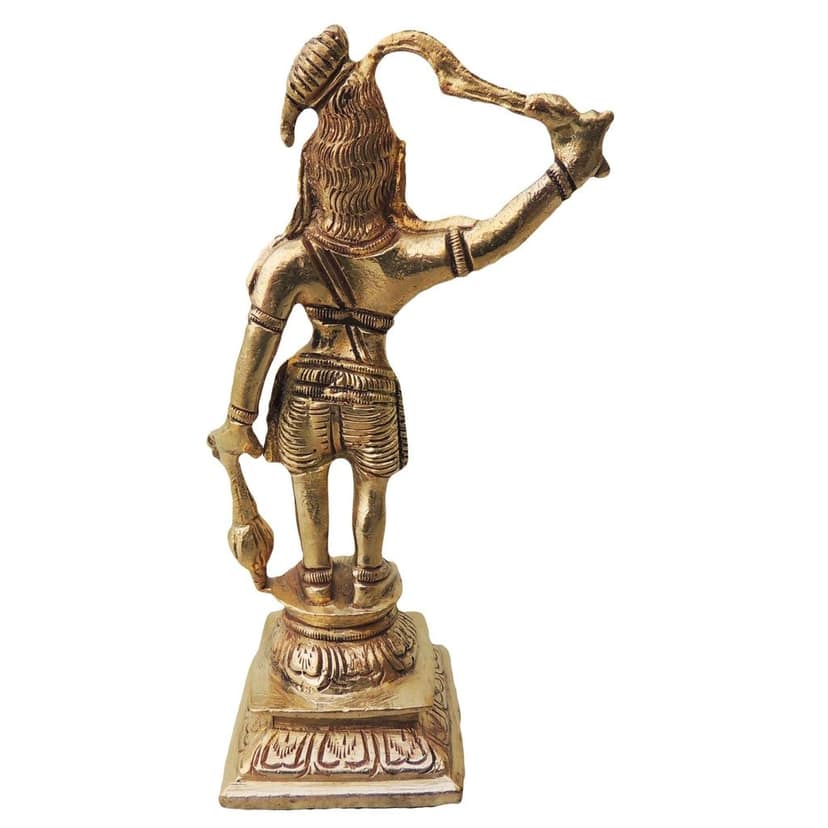 Brass Lord Parshuram Statue � Handmade Hindu Religious Brass Murti, Height : 5.5 Inch (BSMAS542) view 3
