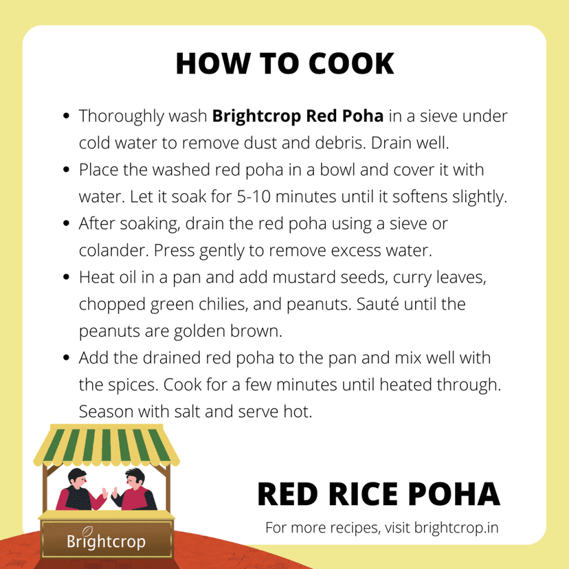 Red Rice Poha | Gluten Free | Rich Diet (500Gm Pack) view 5