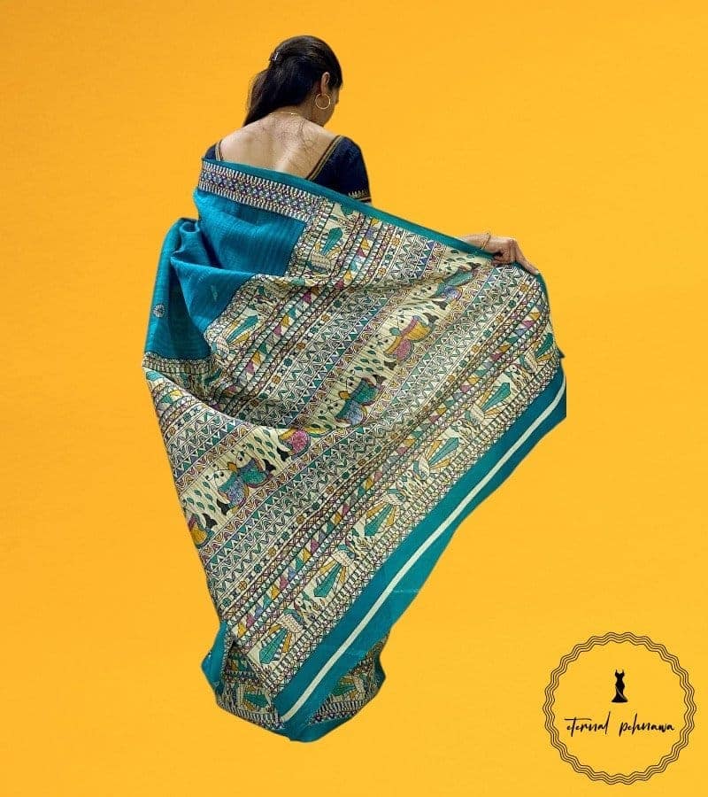 Art Silk Saree with Tribal Print Art at Best Price view 6