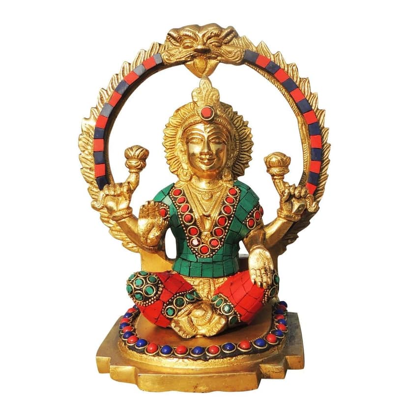 Brass Showpiece Laxmi Ji Statue (BSMAS1005 L) view 2