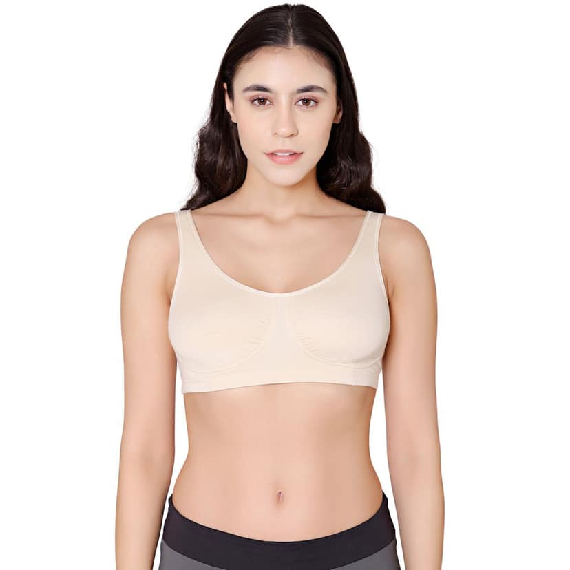 Bodycare modal spandex wirefree broad straps soft cup sleep bra-1625LILAC