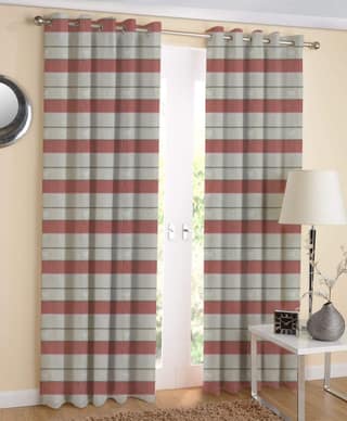 AIRWILL, 100% Cotton Eyelet Door Curtains Sized 4ft in Width and 7ft in Length, Multicolor Pack of 2 Pieces