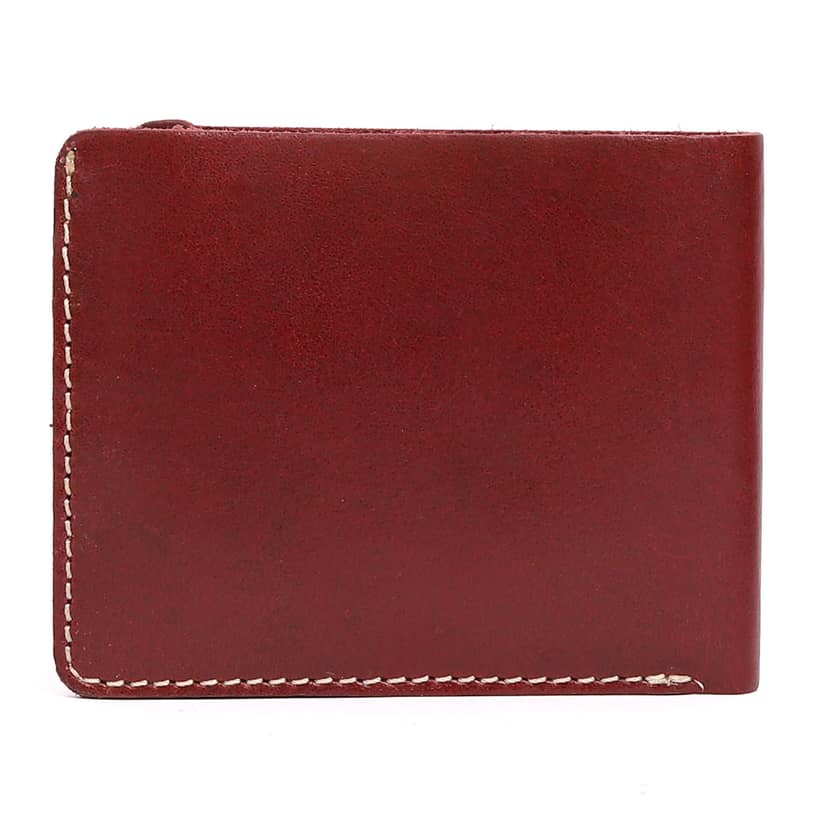 Vital King Men Trendy Red Genuine Leather RFID Wallet (8 Card Slots) view 5