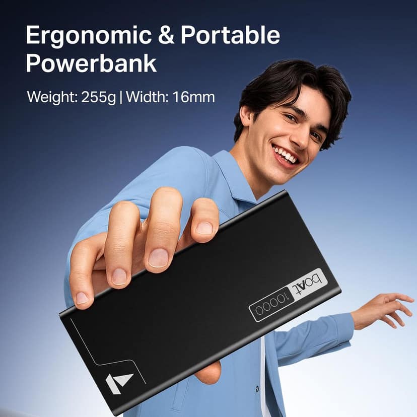 Boat Energyshroom PB300 10000 mAh 22.5W Fast Charging Power Bank view 3