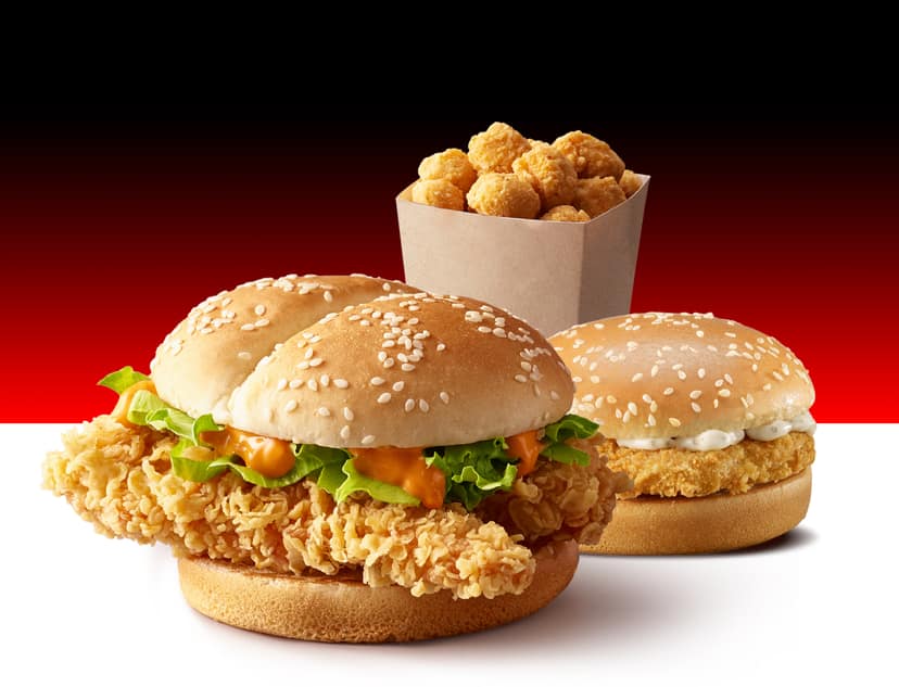 Fiery chicken & crispy chicken + popcorn (l)