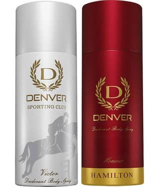 Denver Honour & Victor 150 ml Each Deodorant Spray for Men 300 ml ( Pack of 2 )