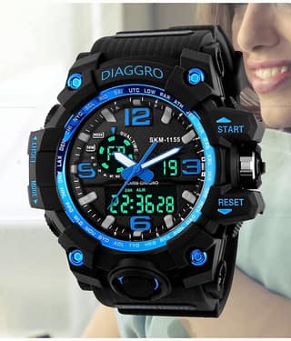 Harbor Black Silicon Analog-Digital Men's Watch