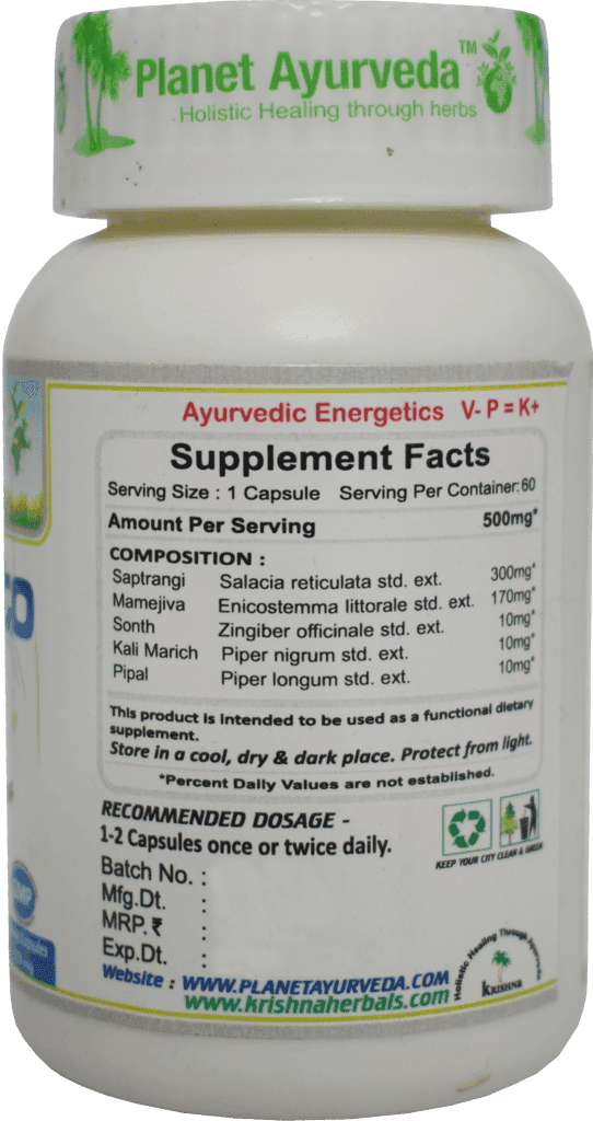 Planet Ayurveda Dia Finito Capsules - Supports Healthy Blood Sugar Levels - 60 Vegetarian Capsules view 2