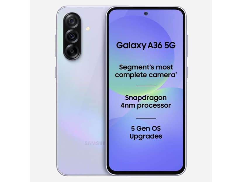 Samsung A36 5G Smartphone, 8GB RAM, 128GB Storage - Awesome Lavender