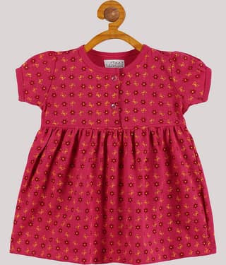 Babeezworld Pack of 1 Baby Girls Cotton Dress ( Pink )