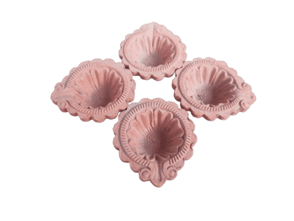 Handmade Terracotta Diya Oil Lamps for Diwali Decoration and Diwali Gifts (Set of 4) view 2