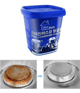 Multipurpose Cleaning Powder for Kitchen & Cookware, Grease and Burnt Stain Remover Powder for Utensils, Gas Stove, Sink & Steel Surface Cleaner (500g)
