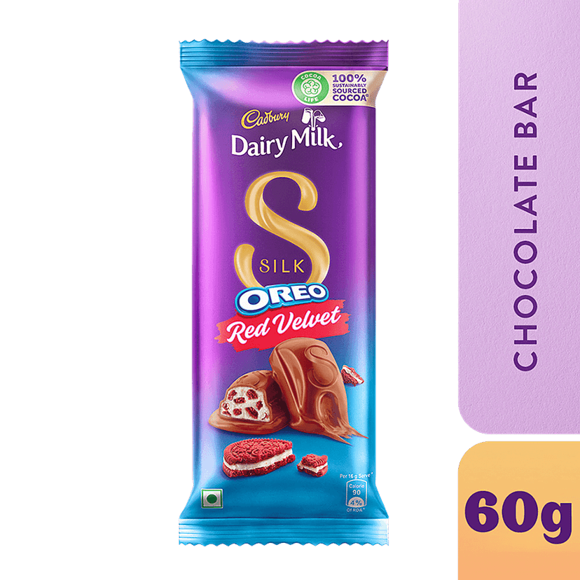 Cadbury Dairy Milk Silk Dairy Milk Silk Oreo Red Velvet, 60 G